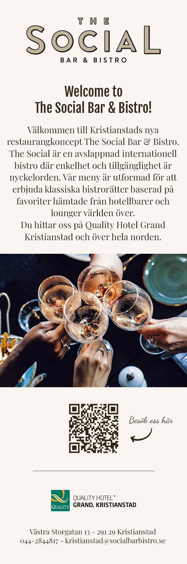 Presentkort på The Social Bar & Bistro på Quality grand hotell
